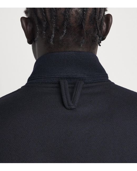 Valstar Blue Virgin Wool Ino Bomber Jacket for men
