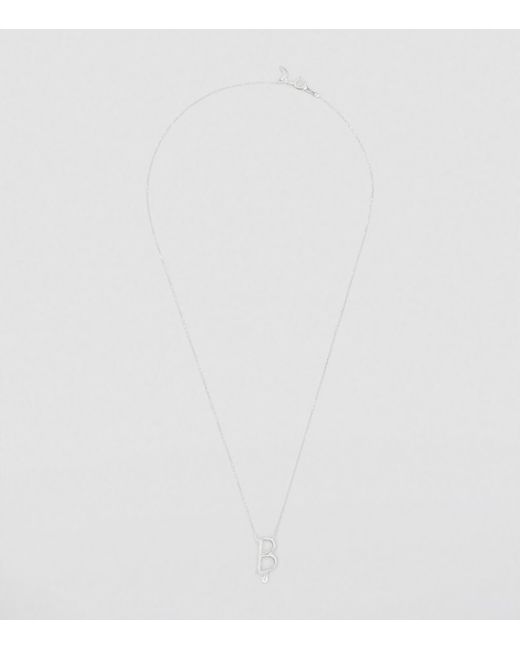 PERSÉE White And Diamond Alphabet Necklace