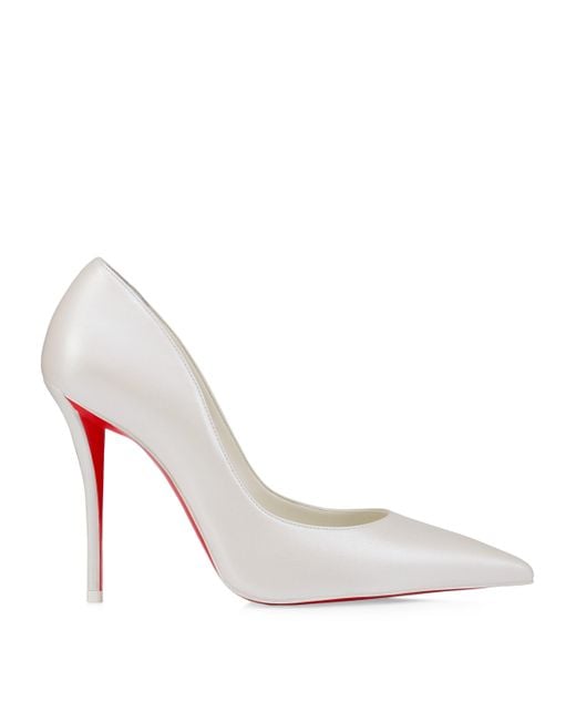 Christian Louboutin White Miss Z Nappa Leather Pumps 100