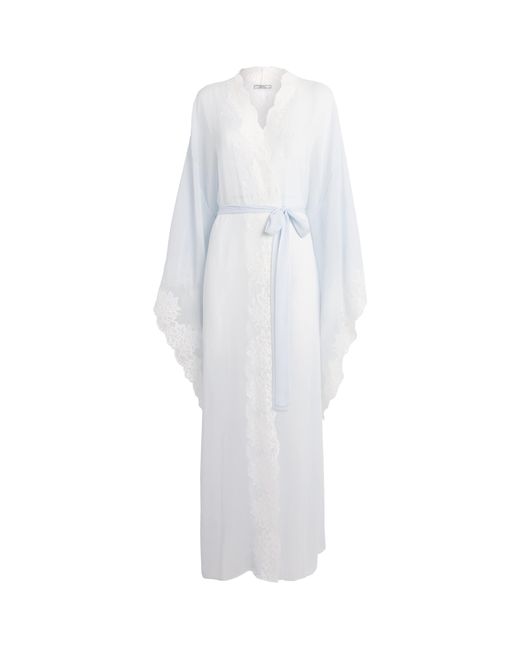 Bocan White Silk Chiffon Irina Robe