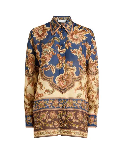 Zimmermann Multicolor Silk Printed Aster Shirt