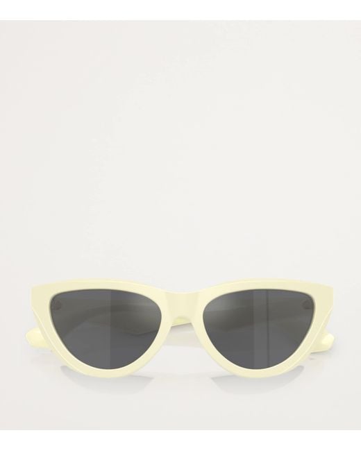 Burberry Gray Acetate Cat Eye Sunglasses
