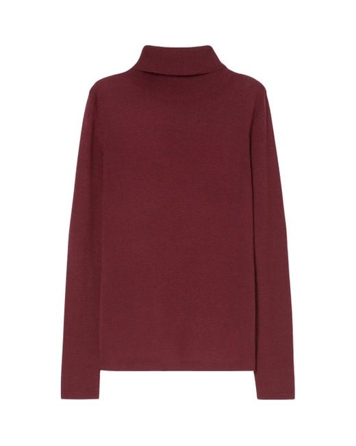 Marina Rinaldi Red Virgin Wool-Silk-Cashmere Gondola Sweater