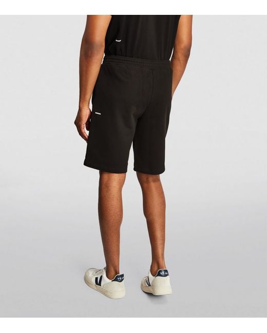 PANGAIA Black Organic Cotton 365 Long Sweatshorts for men