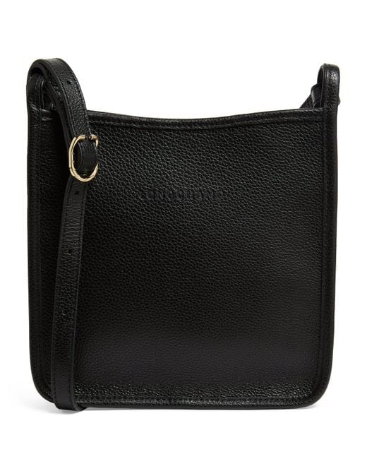 Longchamp Black Small Le Foulonné Crossbody Bag