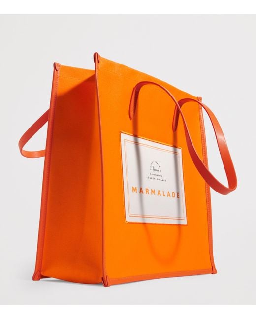Harrods Orange Cotton Marmalade Condiments Shopper Bag