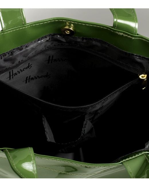 Harrods Green Medium Logo Shopper Bag