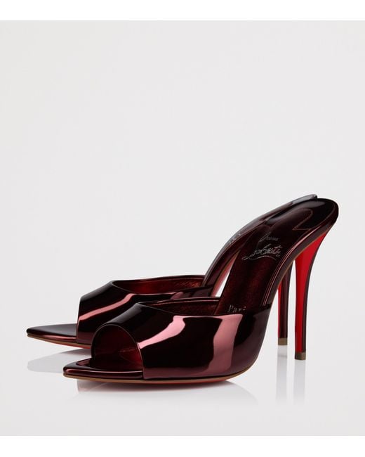 Christian Louboutin Red Miss Z Patent Leather Mules 100