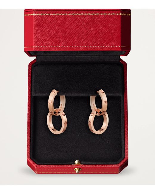 Cartier Metallic Love Double Hoop Earrings