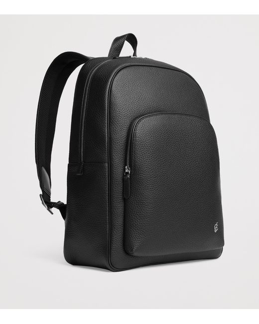 Carl Friedrik Black Leather Ayrton Backpack for men