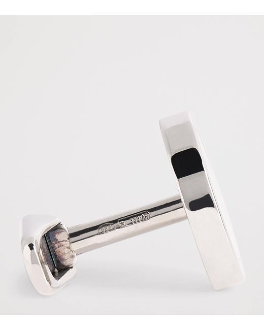 Giorgio Armani Metallic Sterling And Mother-Of-Pearl Cufflinks for men