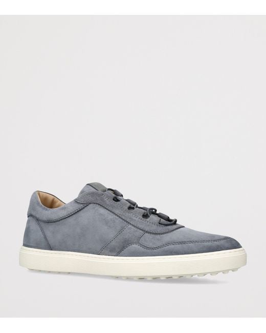 Tod's Blue Leather Elastic Cassetta Sneakers for men