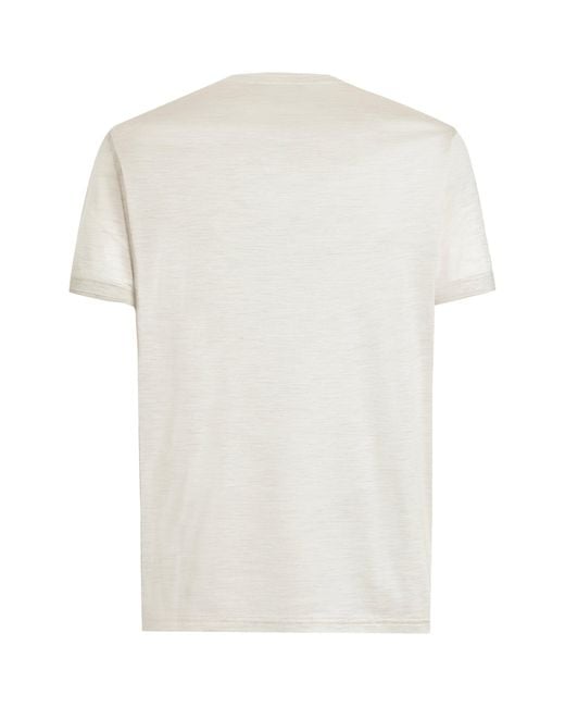 Dolce & Gabbana White Silk T-Shirt for men