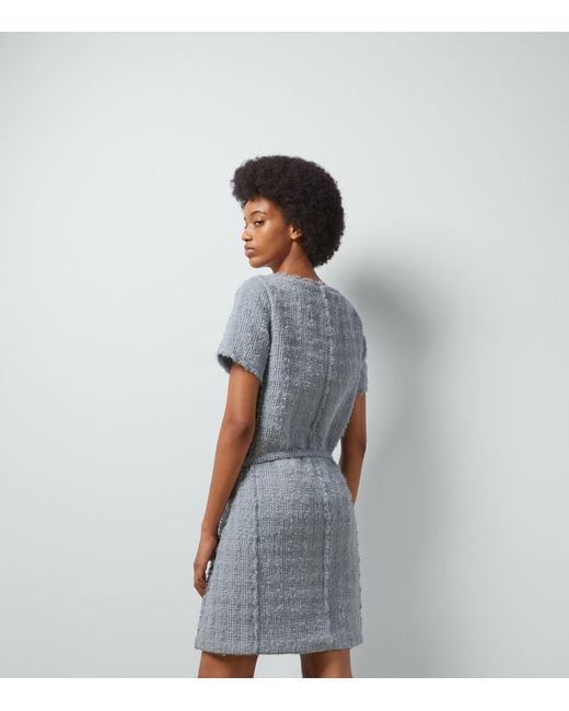 Gucci Gray Wool Tweed Mini Dress
