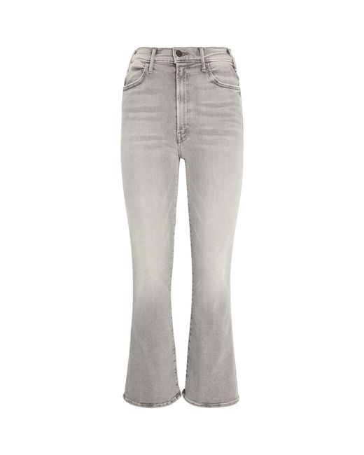 Mother Gray The Hustler Flared Ankle Jeans