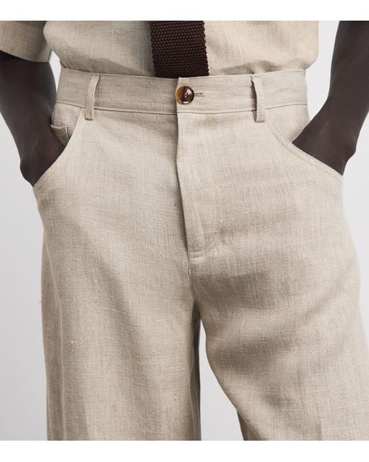 Séfr Natural Linen Arno Tailored Trousers for men