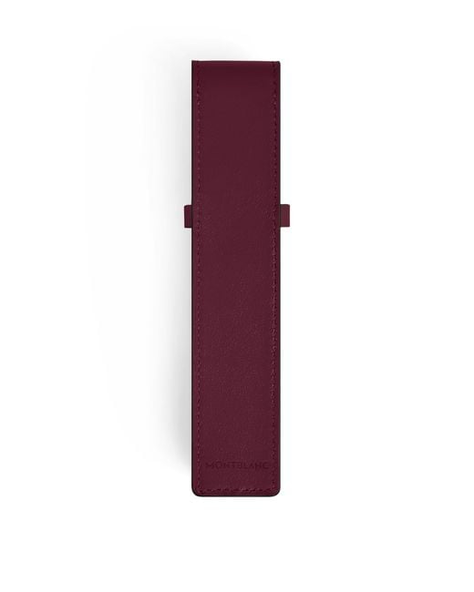 Montblanc Purple Leather Sartorial Single Pen Pouch