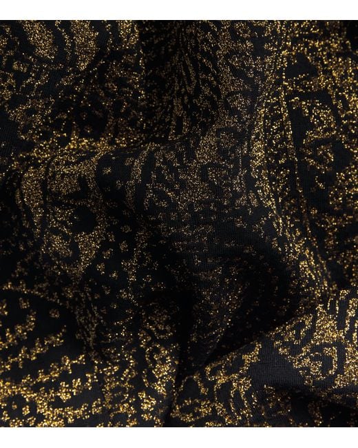 Etro Brown Wool-Blend Paisley Maxi Dress
