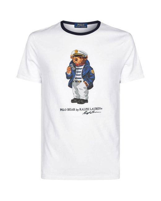 Polo Ralph Lauren Sailor Bear T shirt in White for Men Lyst