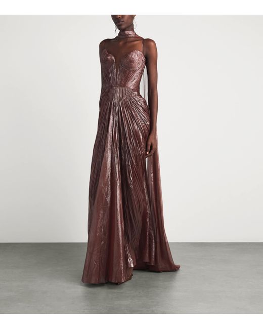 Maria Lucia Hohan Red Silk Cecilia Gown