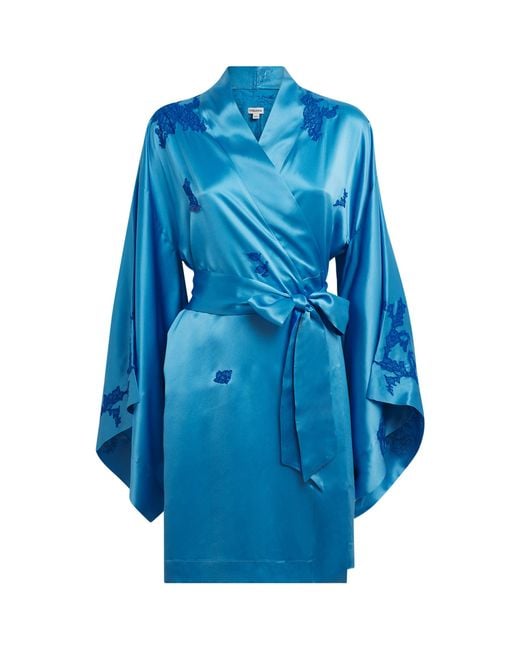 Torlowei Blue Silk Tokoni Short Kimono