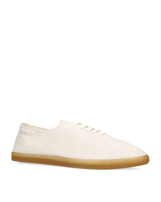 The Row White Canvas Sam Sneakers