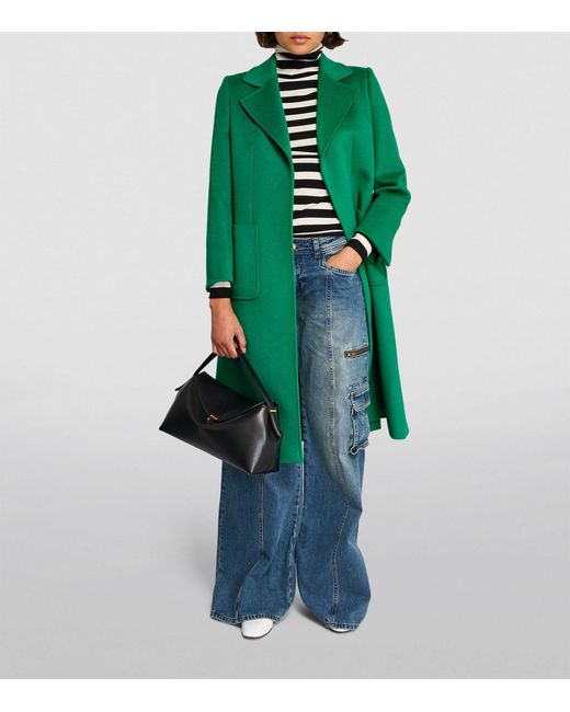 MAX&Co. Wool Runaway Coat in Green | Lyst