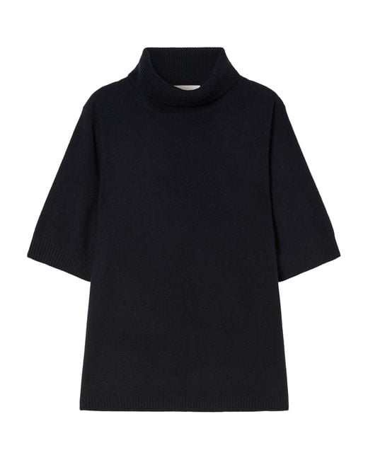 Marina Rinaldi Black Cashmere Roll-Neck Sweater