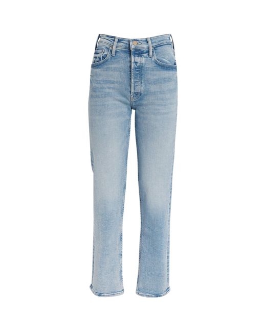 Mother Blue The Tomcat Flood High-rise Straight Jeans