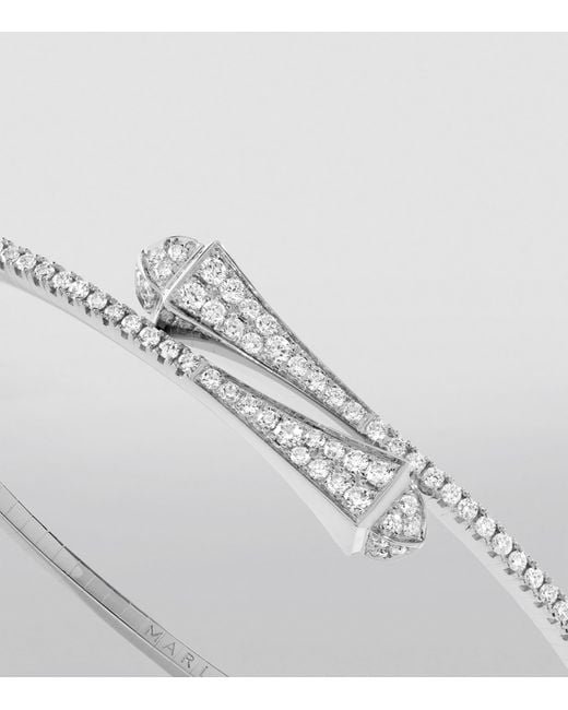 Marli New York White And Diamond Cleo Slim Bracelet