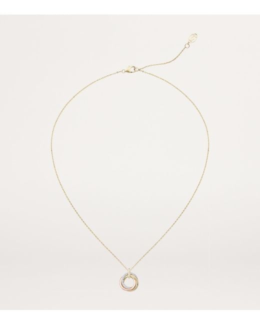 Cartier Metallic Mixed And Diamond Trinity Necklace
