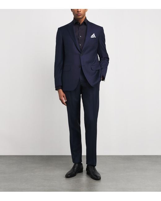Eton of Sweden Blue Signature Twill Slim Shirt for men