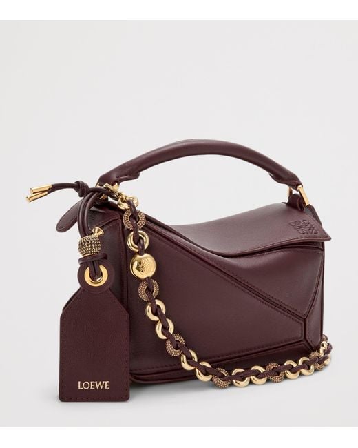 Loewe Brown Mini Leather Puzzle Top-Handle Bag