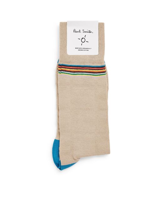 Paul Smith Natural Michael Chq Socks for men