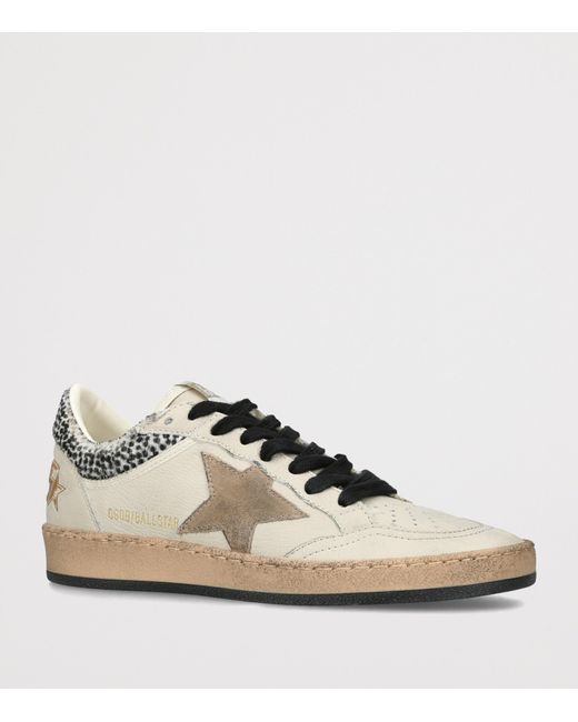 Golden Goose Deluxe Brand Brown Leather Ball Star Sneakers