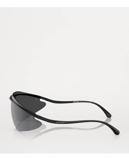 Ferrari Gray Metal Irregular Sunglasses