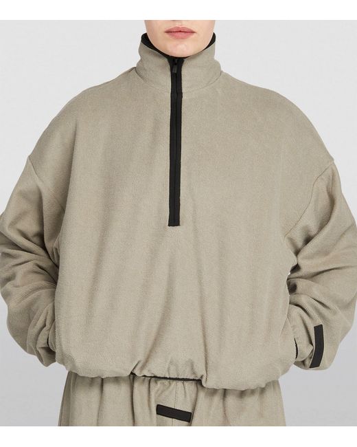 Fear Of God Natural Cotton Half-zip Sweatshirt