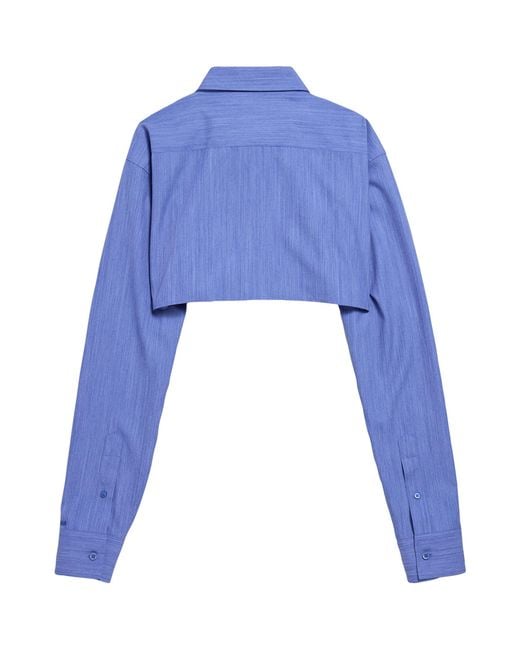 Balenciaga Blue Cropped Shirt