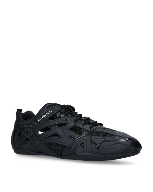 Balenciaga Black Men's Drive Mesh And Woven Mid-top Trainers for men