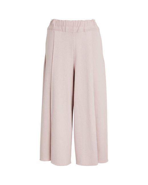 Issey Miyake Pink Cropped Campagne Wide-leg Trousers