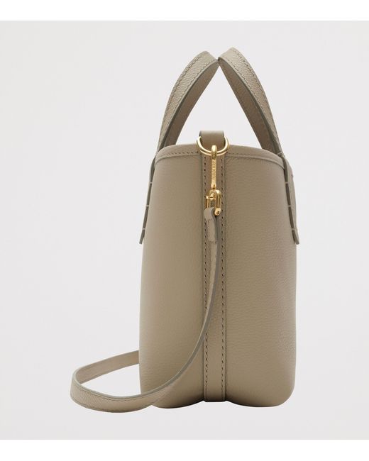 Burberry Natural Mini Leather Reversible Bloomsbury Tote Bag