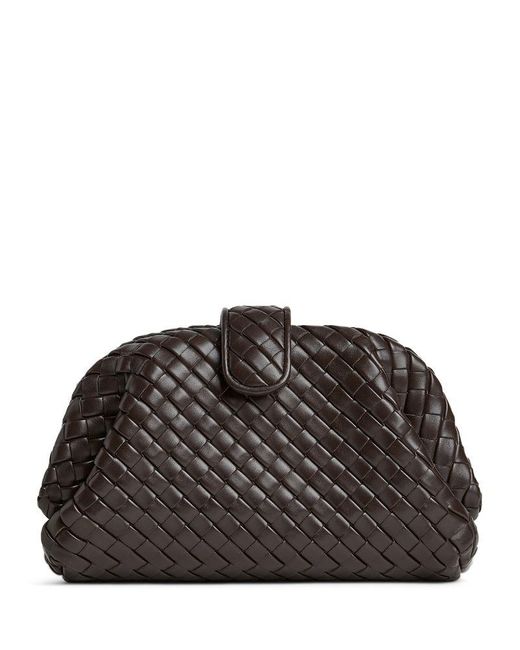 Bottega Veneta Black Small Leather Lauren 1980 Clutch Bag