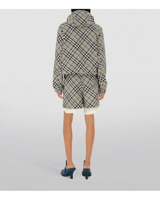 Burberry Gray Reversible Check Jacket