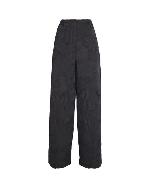 Ulla Johnson Blue Satin Crinkled Carine Trousers