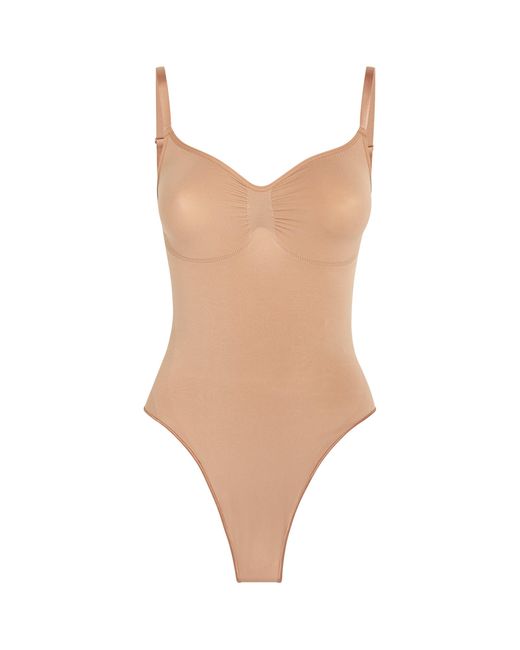 Skims Natural Seamless Sculpt Thong Bodysuit