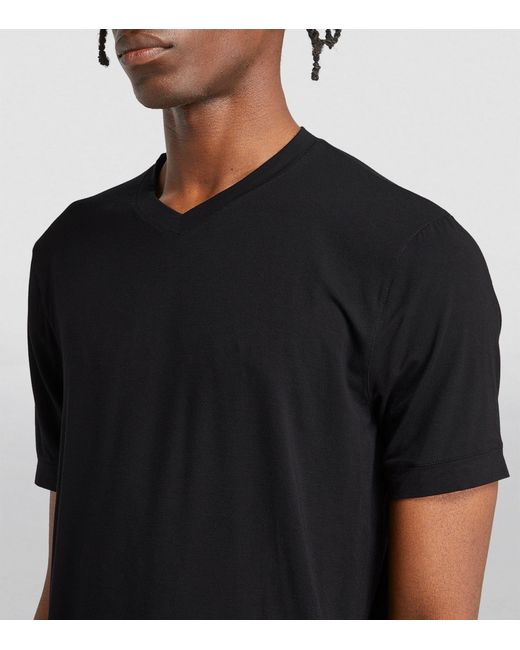Giorgio Armani Black Crew-neck T-shirt for men