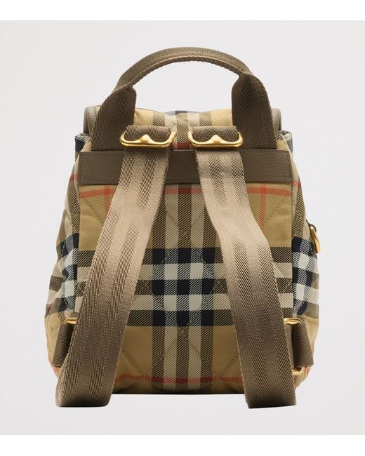 Burberry Metallic Mini Check Horseshoe Backpack