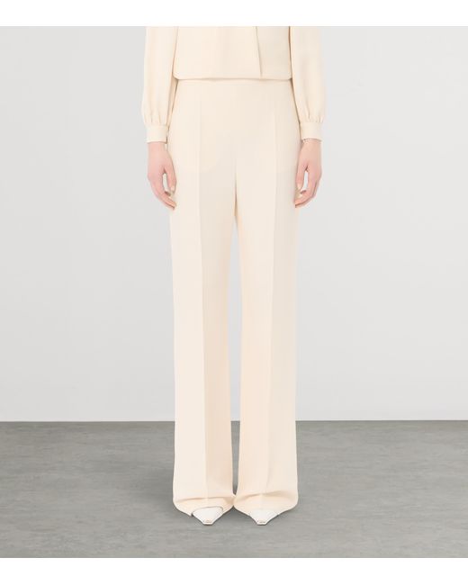 Valentino Natural Silk Tailored Trousers