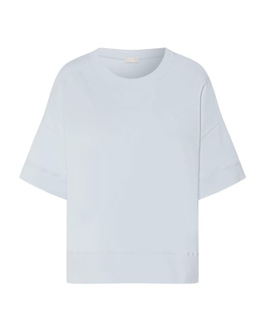 Hanro White Stretch-Cotton Short-Sleeve Sweatshirt