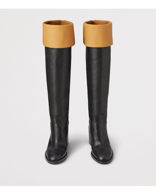 Ralph Lauren Black Leather Barnet Boots 55